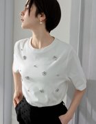 【リエディ/Re:EDIT】のスムースコットンビジューデザインTシャツ ホワイト|ID: prp329100004570457 ipo3291000000032337883