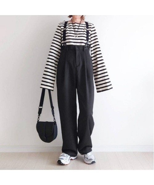 【ノッチ/notch】の【notch.by yui】サスペンダーツキハイウェストパンツ 人気、トレンドファッション・服の通販 founy(ファニー) 　ファッション　Fashion　レディースファッション　WOMEN　パンツ　Pants　クラシカル　Classical　コラボ　Collaboration　サスペンダー　Suspenders　シンプル　Simple　スニーカー　Sneakers　スラックス　Slacks　タートル　Turtle　チェック　Check　フェイクレザー　Faux Leather　フェミニン　Feminine　ベーシック　Basic　マニッシュ　Mannish　無地　Plain Color　リラックス　Relax　ロング　Long　冬　Winter　おすすめ　Recommend　 other-1|ID: prp329100004570480 ipo3291000000032338193