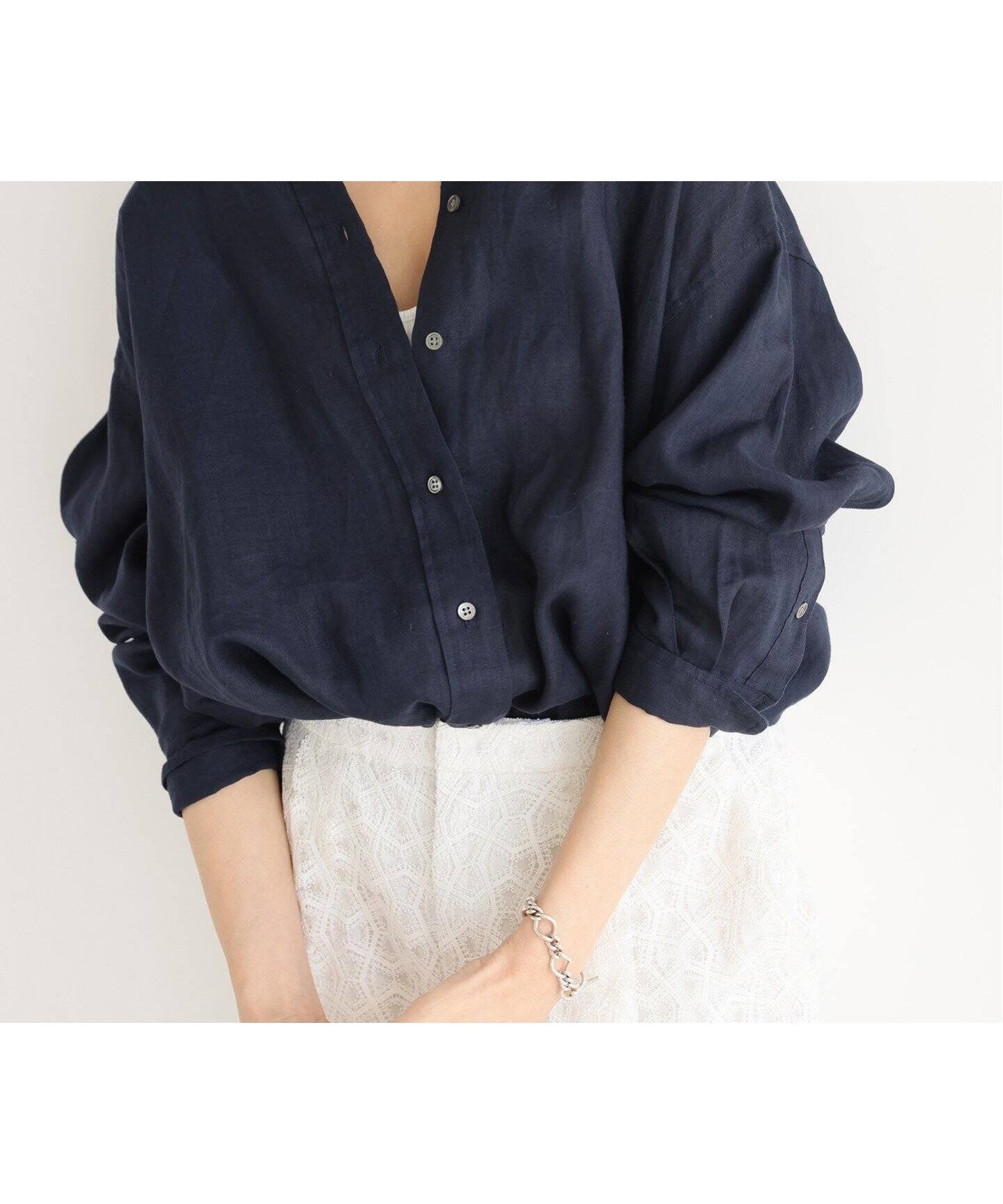 【イエナ/IENA】の《追加》ウォッシャブル リネン2WAY シャツ インテリア・キッズ・メンズ・レディースファッション・服の通販 founy(ファニー) 　ファッション　Fashion　レディースファッション　Ladies' Fashion Online　トップス・カットソー　Tops/Tshirt　シャツ/ブラウス　Shirts/Blouses　ウォッシャブル　Washable　リネン　Linen　ネイビー|ID: prp329100004570488 ipo3291000000032690953