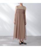 【ナノ ユニバース/nano universe】のチュールキャミ×カットワンピースセット ベージュ|ID:prp329100004570510