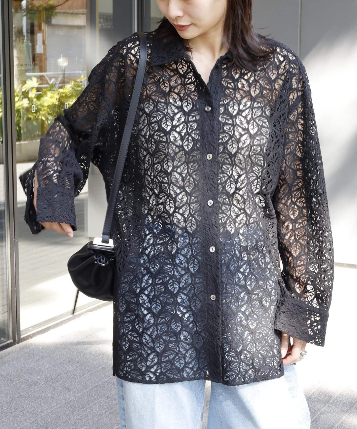 【ジャーナルスタンダード レサージュ/journal standard L'essage】の《SP》 レースシャツ インテリア・キッズ・メンズ・レディースファッション・服の通販 founy(ファニー) 　ファッション　Fashion　レディースファッション　WOMEN　トップス・カットソー　Tops/Tshirt　シャツ/ブラウス　Shirts/Blouses　2025年　2025　2025春夏・S/S　Ss,Spring/Summer,2025　インナー　Inner　クラシカル　Classical　ジャケット　Jacket　トレンド　Trend　レース　Race　ブラック|ID: prp329100004570511 ipo3291000000032338443