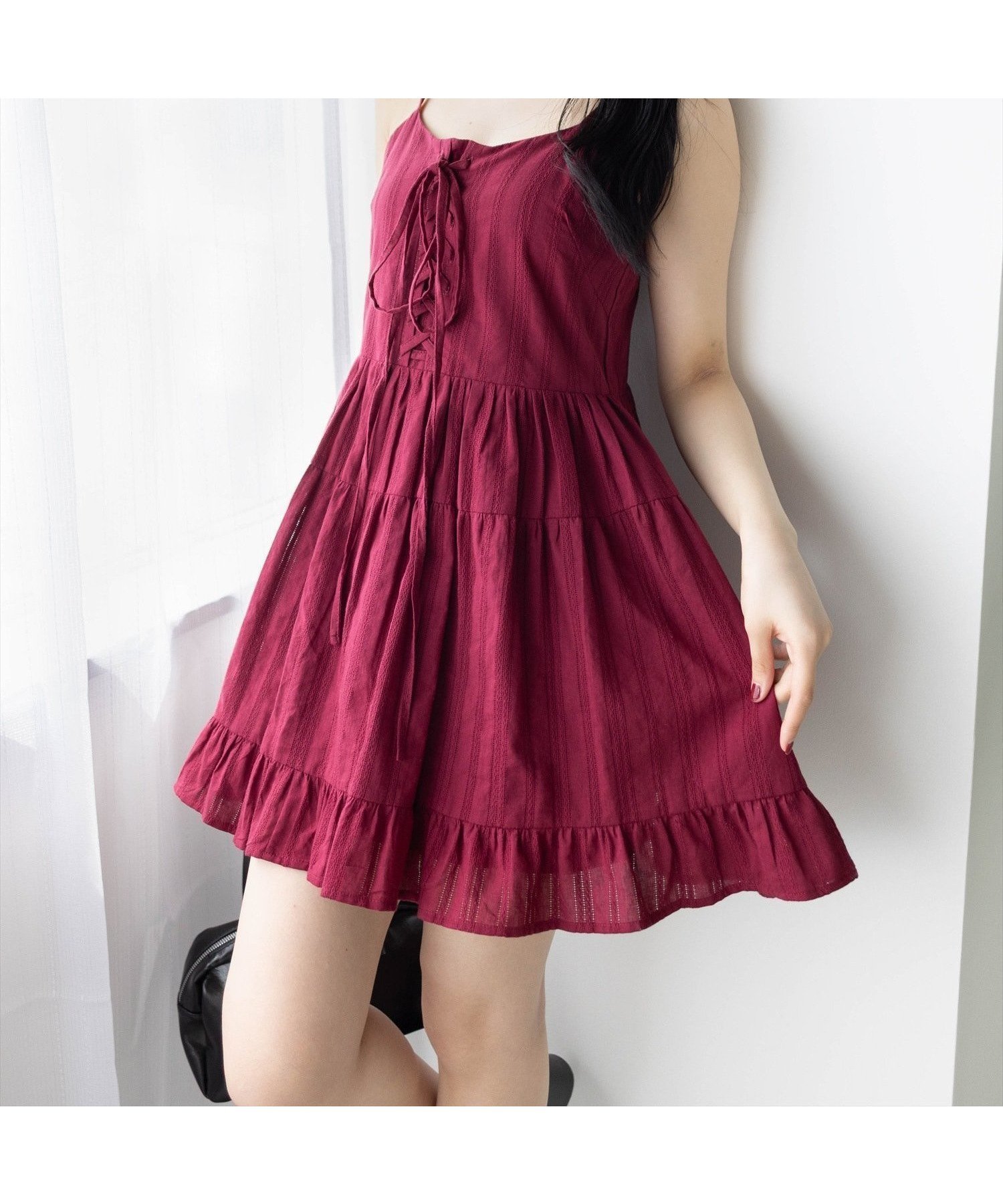 【クリア/clear】のレースアップキャミワンピース インテリア・キッズ・メンズ・レディースファッション・服の通販 founy(ファニー) 　ファッション　Fashion　レディースファッション　WOMEN　ワンピース　Dress　キャミワンピース　No Sleeve Dresses　おすすめ　Recommend　インナー　Inner　タンク　Tank　ノースリーブ　No Sleeve　バランス　Balance　フェミニン　Feminine　フレア　Flare　エレガント 上品　Elegant　BRD|ID: prp329100004570518 ipo3291000000032338531