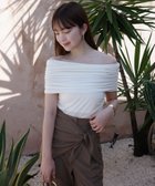 【アニュアンス/anuans】のシアーオフショルギャザーカットトップス WHITE|ID: prp329100004570524 ipo3291000000032736685