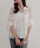 【ジュノア/JUNOAH】のCENEA 袖リボンドロストシャツブラウス ホワイト|ID: prp329100004570558 ipo3291000000032338864