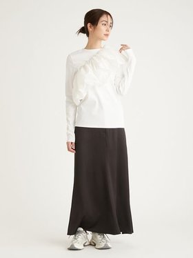 【エミ/emmi】のウォッシャブルサテンナロースカート 人気、トレンドファッション・服の通販 founy(ファニー) ファッション Fashion レディースファッション Fashion for Women スカート Skirts サテン Satin, Glossy Fabric ジップアップ Zip-Up, Full Zip フェミニン Feminine, Girly ベーシック Basic, Essential ポケット Pocket, Pocket Detail |ID:prp329100004570658