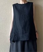 【その他のブランド/Other】の《追加》フレンチリネンツイル ノースリーブブラウス ブラック|ID: prp329100004570710 ipo3291000000033031838