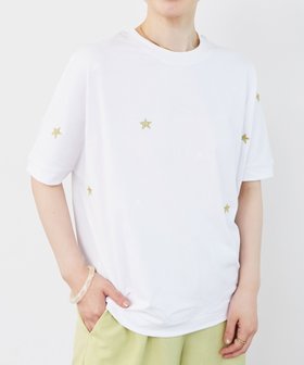【ルクールブラン/le.coeur blanc】のvaneum スター刺繍Tシャツ 人気、トレンドファッション・服の通販 founy(ファニー) ファッション Fashion レディースファッション WOMEN トップス・カットソー Tops/Tshirt シャツ/ブラウス Shirts/Blouses ロング / Tシャツ T-Shirts カットソー Cut And Sew トレンド Trend プリント Print 人気 Popularity |ID:prp329100004570758