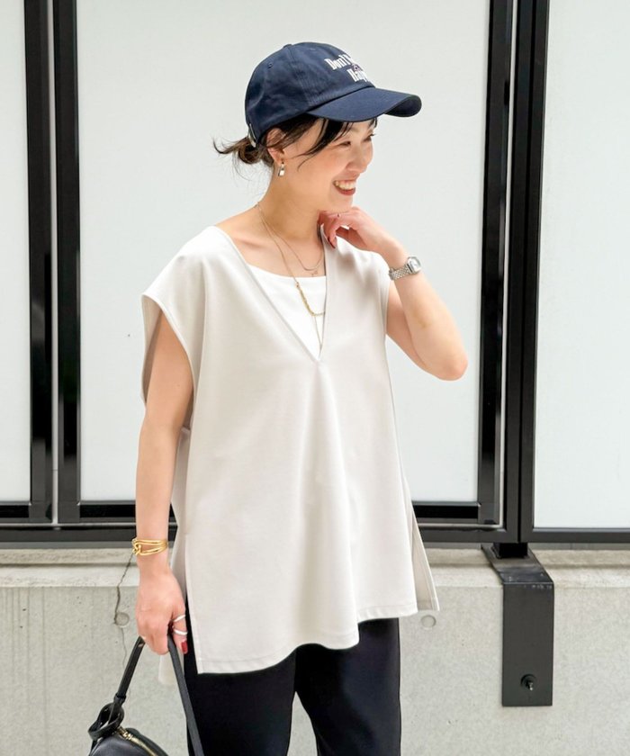 【ノーリーズ/NOLLEY'S】の【WEB STAFF高久 別注カラーあり】COOL TOUCH 深Vネックプルオーバーカットソー インテリア・キッズ・メンズ・レディースファッション・服の通販 founy(ファニー) https://founy.com/ ファッション Fashion レディースファッション Fashion for Women トップス・カットソー Cut & Sew Tops カジュアルプルオーバー・ニットトップス Pullovers & Knit Tops / Casual Pullovers カットソー・ベーシックTシャツ Cut-and-Sewn Tops / Stretch Tees & Basics Vネックトップス V-Neck Tops / V-Cut Neckline Shirts 春 Spring ストレッチ Stretch, Stretchy Fabric デニム Denim, Jeans Material バランス Balance, Style Balance ベスト Vest, Waistcoat ボトム Bottoms, Lower Wear 別注 Limited Edition, Custom Order おすすめ Recommended / Our Picks 2025年 2025 2025春夏・S/S Spring/Summer 2025 SS25 |ID: prp329100004570821 ipo3291000000033547729