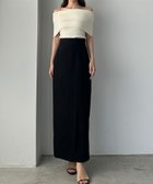 【ジュノア/JUNOAH】のLouere リネン混ペンシルスカート ブラック|ID: prp329100004570862 ipo3291000000032712832