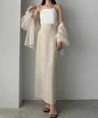 【ジュノア/JUNOAH】のLouere リネン混ペンシルスカート アイボリー|ID: prp329100004570862 ipo3291000000032712836