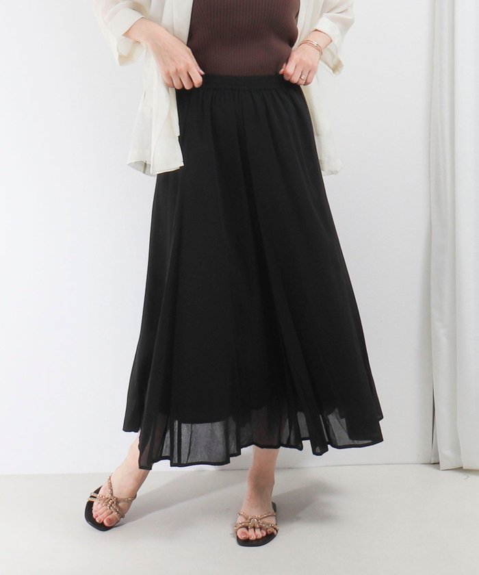 【ノーリーズ/NOLLEY'S】の麻調シアーパネルフレアスカート インテリア・キッズ・メンズ・レディースファッション・服の通販 founy(ファニー) https://founy.com/ ファッション Fashion レディースファッション Fashion for Women スカート Skirts Aライン・フレアスカート A-Line & Flared Skirts エアリー Airy Texture シアー Sheer, See-Through ドローコード Drawcord, Drawstring Cord フレア Flare, Flared おすすめ Recommended / Our Picks 夏 Summer 旅行 Travel エレガント 上品 Elegant 2025年 2025 2025春夏・S/S Spring/Summer 2025 SS25 |ID: prp329100004570952 ipo3291000000032724610