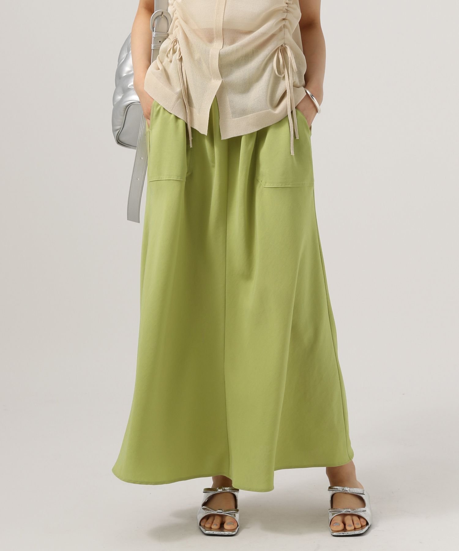 【ベイフロー/BAYFLOW】のラスターバイアスナロースカート インテリア・キッズ・メンズ・レディースファッション・服の通販 founy(ファニー) 　ファッション　Fashion　レディースファッション　Ladies' Fashion Online　スカート　Skirt　おすすめ　Recommend　バイアス　Bias　パッチ　Patch　フレア　Flare　フロント　Front　プリント　Print　ポケット　Pocket　リボン　Ribbon　夏　Summer　楽ちん　Easy　ピスタチオ72|ID: prp329100004570957 ipo3291000000032698670