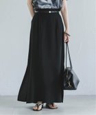 【ノーブル / スピック&スパン/NOBLE / Spick & Span】の【洗える】ファジーリネンスリットAラインスカート ブラック|ID: prp329100004570974 ipo3291000000032738142