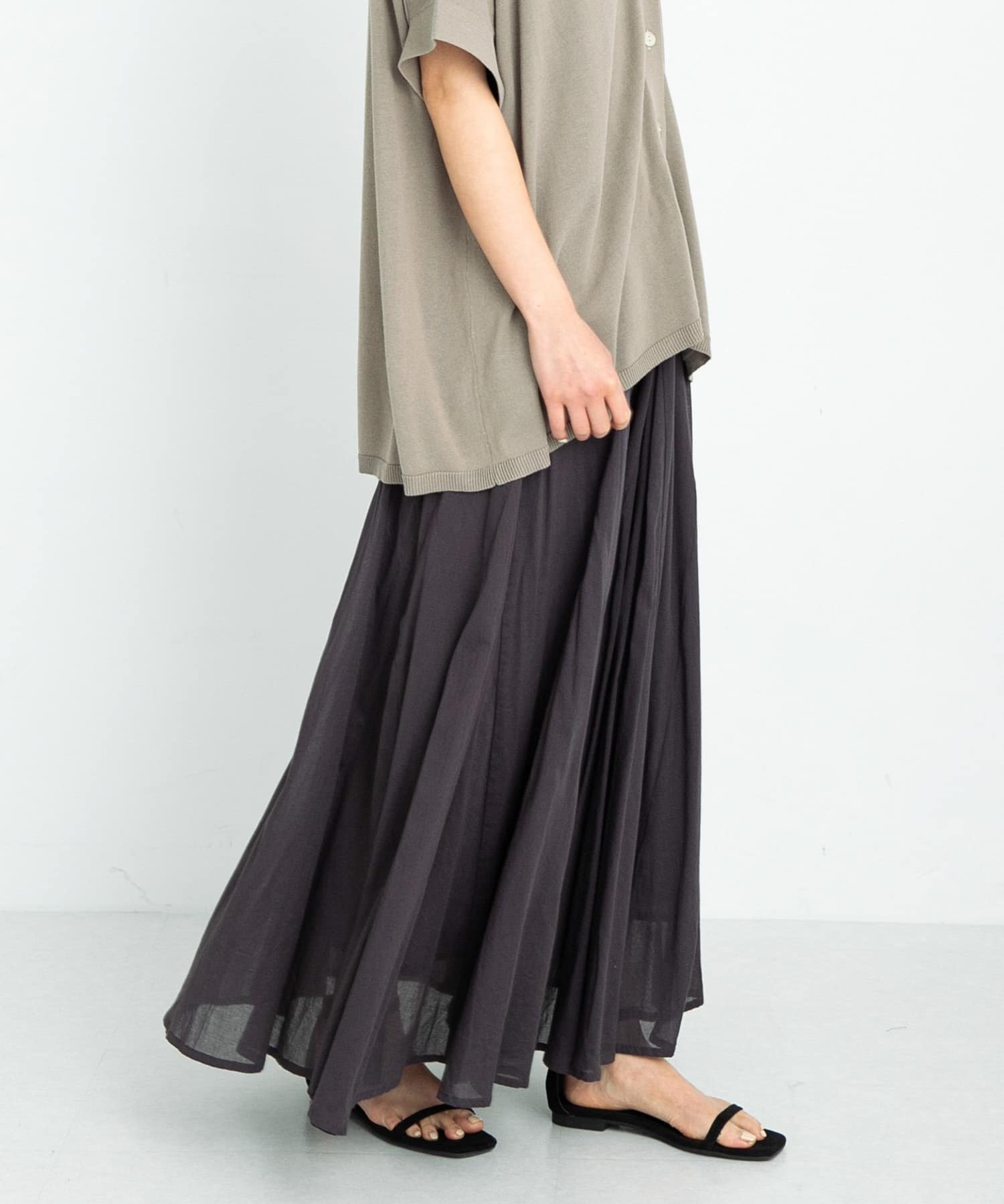 【サニーレーベル/Sonny Label / URBAN RESEARCH】のエアリーコットンボイルフレアスカート インテリア・キッズ・メンズ・レディースファッション・服の通販 founy(ファニー) 　ファッション　Fashion　レディースファッション　WOMEN　スカート　Skirt　Aライン/フレアスカート　Flared A-Line Skirts　2025年　2025　2025春夏・S/S　Ss,Spring/Summer,2025　おすすめ　Recommend　インド　India　エアリー　Airy　シンプル　Simple　フレア　Flare　夏　Summer　S/S・春夏　Ss・Spring/Summer　インクブラック|ID: prp329100004571001 ipo3291000000032342757