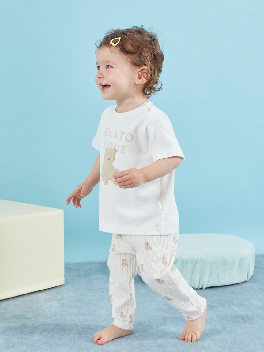 【ジェラート ピケ/gelato pique / KIDS】の【BABY】ぬいぐるみ柄レギンスパンツ インテリア・キッズ・メンズ・レディースファッション・服の通販 founy(ファニー) 　ファッション　Fashion　キッズファッション　KIDS Children’s Clothing　ボトムス　Bottoms/Kids　おすすめ　Recommend　プリント　Print　ベーシック　Basic　ラベンダー　Lavender　レギンス　Leggings　ロング　Long　BEG[037]|ID: prp329100004571051 ipo3291000000032642504