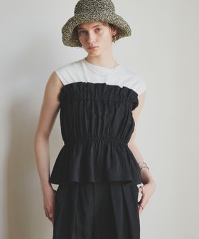 【ドゥ アルシーヴ/Doux archives】のカットドッキングギャザートップス 人気、トレンドファッション・服の通販 founy(ファニー) ファッション Fashion レディースファッション Fashion for Women トップス・カットソー Cut & Sew Tops セットアップ Set-Up, Coordinated Outfit フリル Frill, Ruffle ペプラム Peplum, Flared Hem |ID:prp329100004571054
