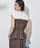 【ドゥ アルシーヴ/Doux archives】のカットドッキングギャザートップス 人気、トレンドファッション・服の通販 founy(ファニー) ファッション Fashion レディースファッション Fashion for Women トップス・カットソー Cut & Sew Tops セットアップ Set-Up, Coordinated Outfit フリル Frill, Ruffle ペプラム Peplum, Flared Hem thumbnail BROWN|ID: prp329100004571054 ipo3291000000033631656