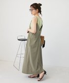 【ルクールブラン/le.coeur blanc】のナイロンVネックキャミワンピース カーキグリーン|ID: prp329100004571065 ipo3291000000032721750