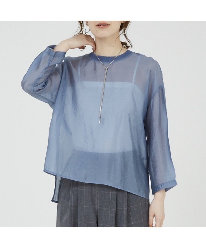 【アバハウスマヴィ/abahouse mavie】の【シアートップス】7分袖シアーTシャツ インテリア・キッズ・メンズ・レディースファッション・服の通販 founy(ファニー) https://founy.com/ ファッション Fashion レディースファッション WOMEN トップス・カットソー Tops/Tshirt シャツ/ブラウス Shirts/Blouses ロング / Tシャツ T-Shirts おすすめ Recommend インナー Inner キャミソール Camisole シアー Sheer タンク Tank ワッシャー Washer エレガント 上品 Elegant 秋 Autumn/Fall |ID: prp329100004571084 ipo3291000000032343570