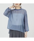 【アバハウスマヴィ/abahouse mavie】の【シアートップス】7分袖シアーTシャツ ブルーグレー|ID: prp329100004571084 ipo3291000000032343571