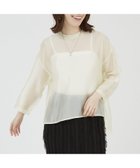 【アバハウスマヴィ/abahouse mavie】の【シアートップス】7分袖シアーTシャツ アイボリー|ID: prp329100004571084 ipo3291000000032343572