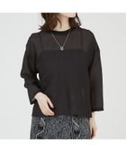 【アバハウスマヴィ/abahouse mavie】の【シアートップス】7分袖シアーTシャツ ブラック|ID: prp329100004571084 ipo3291000000032343573