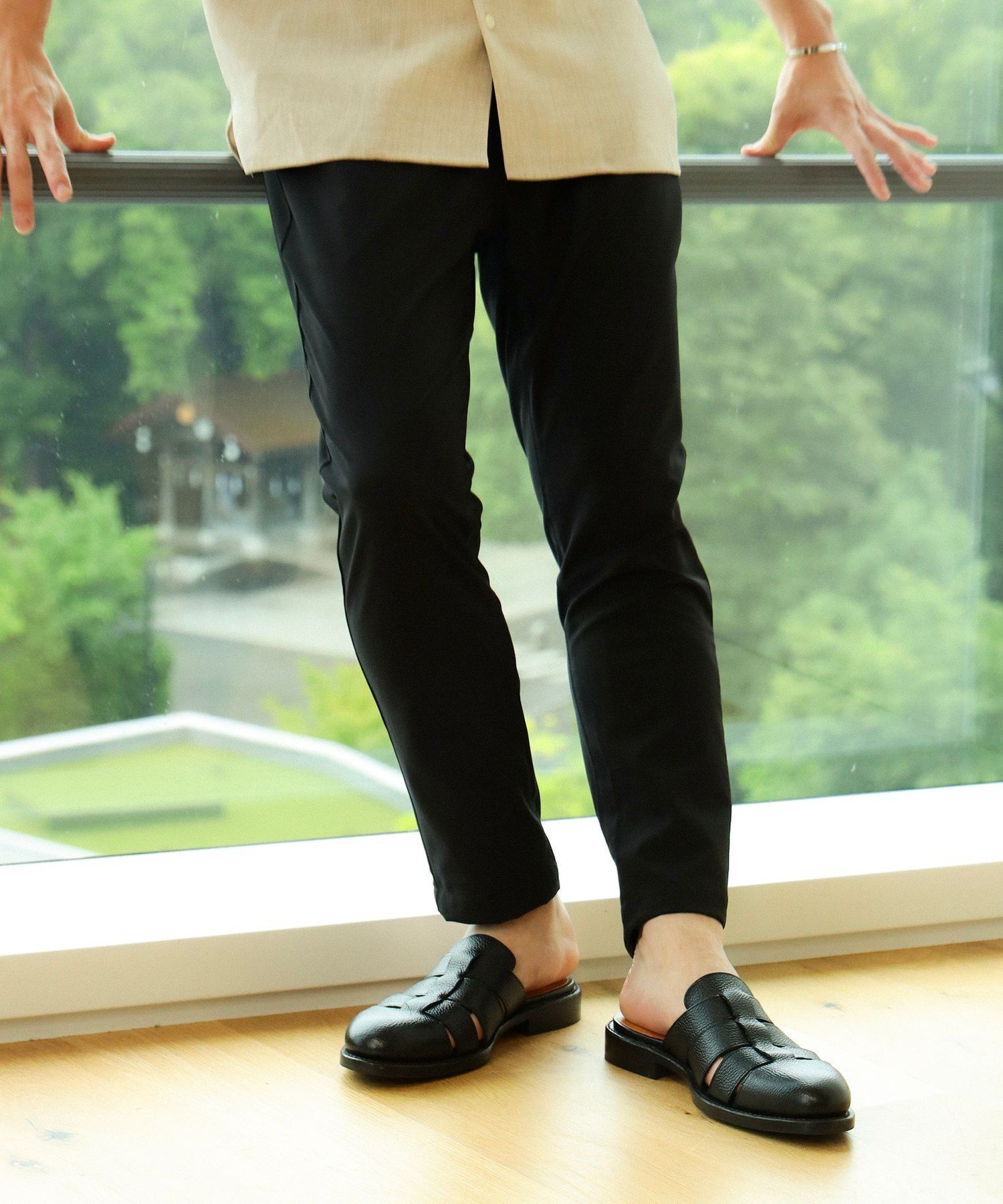 【ビームス ハート/BEAMS HEART / MEN】のポリエステルトロ テーパード イージーパンツ(吸水速乾) インテリア・キッズ・メンズ・レディースファッション・服の通販 founy(ファニー) 　ファッション　Fashion　メンズファッション　Men's Style Online　ボトムス　Bottoms/Men　アンクル　Uncle　ジャケット　Jacket　テーパード　Tapered　リラックス　Relax　吸水　Water Absorption　BLACK|ID: prp329100004571106 ipo3291000000032533603