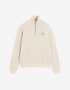 【メゾン キツネ/MAISON KITSUNE / MEN】 Maison Kitsune/BOLD FOX HEAD PATCH COMFORT HALF ZIPPED SWEATSHIRT人気、トレンドファッション・服の通販 founy(ファニー) ファッション Fashion メンズファッション MEN トップス・カットソー Tops/Tshirt/Men パーカ Sweats シャツ Shirts パッチ Patch 夏 Summer S/S・春夏 Ss・Spring/Summer 無地 Plain Color 長袖 Long Sleeve |ID:prp329100004571120