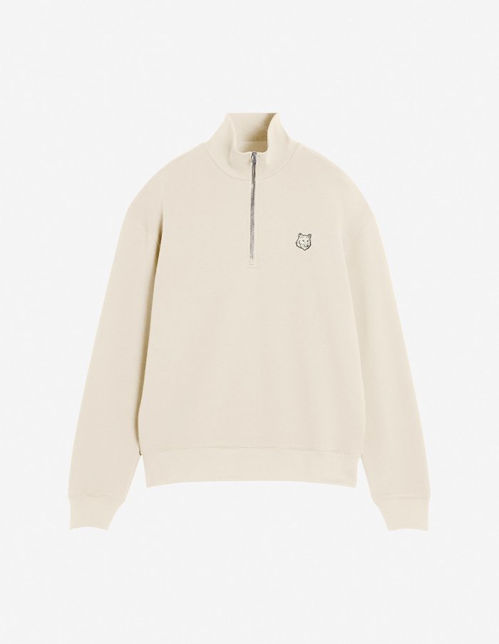 【メゾン キツネ/MAISON KITSUNE / MEN】のMaison Kitsune/BOLD FOX HEAD PATCH COMFORT HALF ZIPPED SWEATSHIRT インテリア・キッズ・メンズ・レディースファッション・服の通販 founy(ファニー) https://founy.com/ ファッション Fashion メンズファッション Fashion for Men トップス・カットソー Cut & Sew Tops パーカー・フーディー / カジュアルコーデ Hoodies & Parkas メンズシャツ Shirts パッチ Patch, Appliqué 夏 Summer S/S・春夏 SS, Spring/Summer, Warm Season 無地 Plain, Solid Color 長袖 Long Sleeve, Full Sleeve |ID: prp329100004571120 ipo3291000000033448558