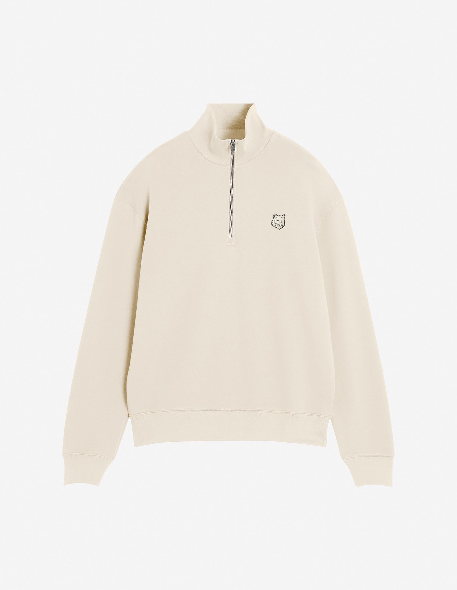 【メゾン キツネ/MAISON KITSUNE / MEN】のMaison Kitsune/BOLD FOX HEAD PATCH COMFORT HALF ZIPPED SWEATSHIRT インテリア・キッズ・メンズ・レディースファッション・服の通販 founy(ファニー) 　ファッション　Fashion　メンズファッション　Fashion for Men　トップス・カットソー　Cut & Sew Tops　パーカー・フーディー / カジュアルコーデ　Hoodies & Parkas　メンズシャツ　Shirts　パッチ　Patch, Appliqué　夏　Summer　S/S・春夏　SS, Spring/Summer, Warm Season　無地　Plain, Solid Color　長袖　Long Sleeve, Full Sleeve　SMOKE|ID: prp329100004571120 ipo3291000000033448559