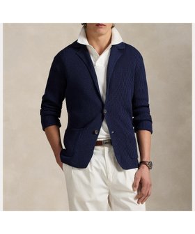 【ラルフローレン/RALPH LAUREN / MEN】の(RLX)メッシュニット コットンブレンド ブレザー カーディガン 人気、トレンドファッション・服の通販 founy(ファニー) ファッション Fashion メンズファッション Men's Style Online カーディガン Cardigan パッチ Patch フロント Front ポケット Pocket メッシュ Mesh 長袖 Long Sleeve |ID:prp329100004571122