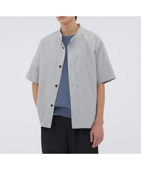 【マーガレット ハウエル/MARGARET HOWELL / MEN】のLIGHT WASHED COTTON POPLIN SHIRT 人気、トレンドファッション・服の通販 founy(ファニー) ファッション Fashion メンズファッション Fashion for Men カッティング Cutting Detail タイプライター Typewriter Fabric, Crisp Cotton バランス Balance, Style Balance ラウンド Round, Round Neck |ID:prp329100004571131