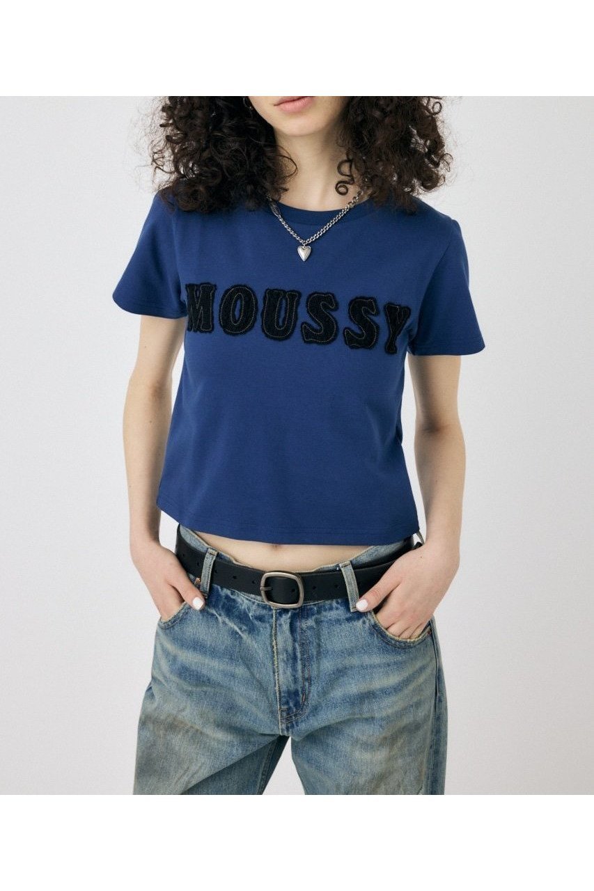 【マウジー/moussy】のPATCH LACE MOUSSY TINY Tシャツ インテリア・キッズ・メンズ・レディースファッション・服の通販 founy(ファニー) 　ファッション　Fashion　レディースファッション　WOMEN　トップス・カットソー　Tops/Tshirt　シャツ/ブラウス　Shirts/Blouses　ロング / Tシャツ　T-Shirts　おすすめ　Recommend　コンパクト　Compact　フェミニン　Feminine　レース　Race　人気　Popularity　再入荷　Restock/Back In Stock/Re Arrival　BLU|ID: prp329100004571169 ipo3291000000032344496