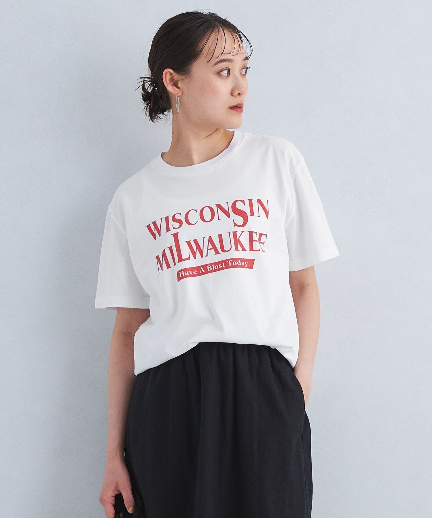 【その他のブランド/Other】のロゴ Tシャツ インテリア・キッズ・メンズ・レディースファッション・服の通販 founy(ファニー) 　ファッション　Fashion　レディースファッション　WOMEN　トップス・カットソー　Tops/Tshirt　シャツ/ブラウス　Shirts/Blouses　ロング / Tシャツ　T-Shirts　おすすめ　Recommend　インナー　Inner　コンパクト　Compact　サロペット　Overalls　ボトム　Bottom　モノトーン　Monotone　ルーズ　Loose　夏　Summer　春　Spring　OFF WHITE|ID: prp329100004571186 ipo3291000000032344672