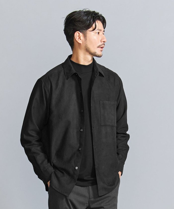 【ビューティ&ユース ユナイテッドアローズ/BEAUTY&YOUTH / UNITED ARROWS / MEN】の【WEB限定 WARDROBE SMART】スエードライク シャツ インテリア・キッズ・メンズ・レディースファッション・服の通販 founy(ファニー) https://founy.com/ ファッション Fashion メンズファッション Fashion for Men サテン Satin, Glossy Fabric スマート Smart, Elegant バランス Balance, Style Balance ファブリック Fabric, Textile ポケット Pocket, Pocket Detail ラウンド Round, Round Neck おすすめ Recommended / Our Picks |ID: prp329100004571208 ipo3291000000033839135