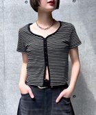 【ページボーイ/PAGEBOY】のリブホックコンパクトTシャツ ブラック系ボーダー09|ID: prp329100004571233 ipo3291000000032345009