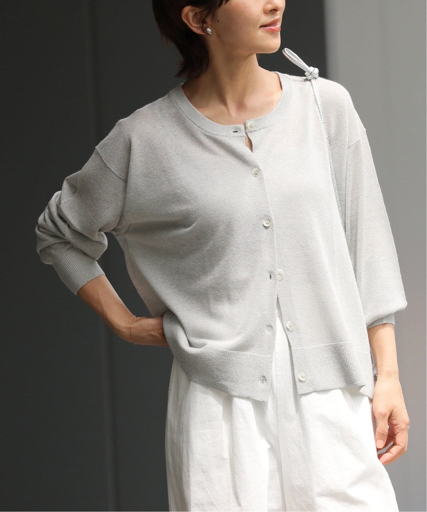 【ジャーナルスタンダード レリューム/JOURNAL STANDARD relume】の《追加》ウォッシャブルクロップドカーディガン インテリア・キッズ・メンズ・レディースファッション・服の通販 founy(ファニー) 　ファッション　Fashion　レディースファッション　Fashion for Women　トップス・カットソー　Cut & Sew Tops　カーディガン・羽織り　Layered Style Cardigans　2025年　2025　2025春夏・S/S　Spring/Summer 2025 SS25　グレーA|ID: prp329100004571295 ipo3291000000032626497