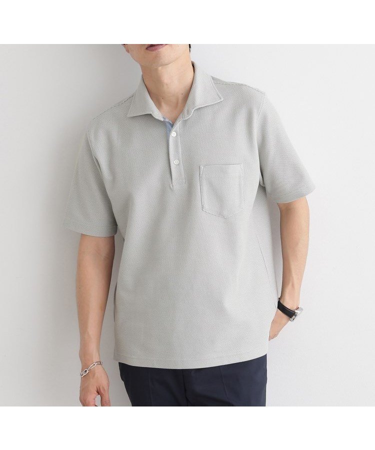 【タケオキクチ/TAKEO KIKUCHI / MEN】の【抗菌防臭/9色5サイズ展開】ハニカムメランジ ポロシャツ インテリア・キッズ・メンズ・レディースファッション・服の通販 founy(ファニー) 　ファッション　Fashion　メンズファッション　Fashion for Men　抗菌　Antibacterial, Bacteria-Resistant　シンプル　Simple, Minimal　ジャケット　Jacket, Outerwear　スタイリッシュ　Stylish, Fashionable　定番　Standard, Basic Item　ボトム　Bottoms, Lower Wear　ポロシャツ　Polo Shirt, Collared Tee　メランジ　Melange, Mixed Yarn　ワイド　Wide, Wide Fit　エレガント 上品　Elegant　ライトグレー|ID: prp329100004571326 ipo3291000000033254878