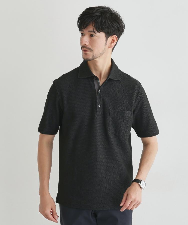 【タケオキクチ/TAKEO KIKUCHI / MEN】の【抗菌防臭/9色5サイズ展開】ハニカムメランジ ポロシャツ インテリア・キッズ・メンズ・レディースファッション・服の通販 founy(ファニー) 　ファッション　Fashion　メンズファッション　Fashion for Men　抗菌　Antibacterial, Bacteria-Resistant　シンプル　Simple, Minimal　ジャケット　Jacket, Outerwear　スタイリッシュ　Stylish, Fashionable　定番　Standard, Basic Item　ボトム　Bottoms, Lower Wear　ポロシャツ　Polo Shirt, Collared Tee　メランジ　Melange, Mixed Yarn　ワイド　Wide, Wide Fit　エレガント 上品　Elegant　チャコールグレー|ID: prp329100004571326 ipo3291000000033254879