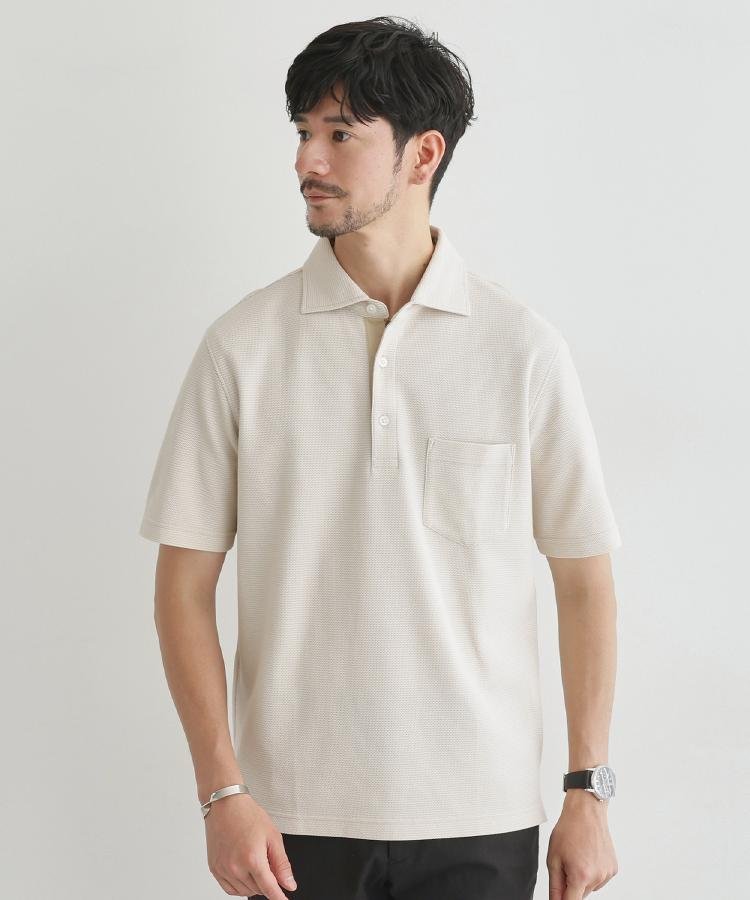 【タケオキクチ/TAKEO KIKUCHI / MEN】の【抗菌防臭/9色5サイズ展開】ハニカムメランジ ポロシャツ インテリア・キッズ・メンズ・レディースファッション・服の通販 founy(ファニー) 　ファッション　Fashion　メンズファッション　Fashion for Men　抗菌　Antibacterial, Bacteria-Resistant　シンプル　Simple, Minimal　ジャケット　Jacket, Outerwear　スタイリッシュ　Stylish, Fashionable　定番　Standard, Basic Item　ボトム　Bottoms, Lower Wear　ポロシャツ　Polo Shirt, Collared Tee　メランジ　Melange, Mixed Yarn　ワイド　Wide, Wide Fit　エレガント 上品　Elegant　ライトベージュ|ID: prp329100004571326 ipo3291000000033254881