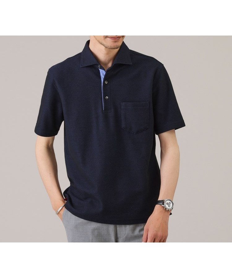 【タケオキクチ/TAKEO KIKUCHI / MEN】の【抗菌防臭/9色5サイズ展開】ハニカムメランジ ポロシャツ インテリア・キッズ・メンズ・レディースファッション・服の通販 founy(ファニー) 　ファッション　Fashion　メンズファッション　Fashion for Men　抗菌　Antibacterial, Bacteria-Resistant　シンプル　Simple, Minimal　ジャケット　Jacket, Outerwear　スタイリッシュ　Stylish, Fashionable　定番　Standard, Basic Item　ボトム　Bottoms, Lower Wear　ポロシャツ　Polo Shirt, Collared Tee　メランジ　Melange, Mixed Yarn　ワイド　Wide, Wide Fit　エレガント 上品　Elegant　ダークネイビー|ID: prp329100004571326 ipo3291000000033254888