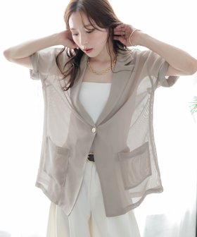 【ラジュール/Lajour】のメッシュシアージャケット 人気、トレンドファッション・服の通販 founy(ファニー) ファッション Fashion レディースファッション Fashion for Women アウター Coat / Outerwear Collection レディースジャケット・軽アウター Jackets おすすめ Recommended / Our Picks インナー Innerwear シアー Sheer, See-Through ショルダー Shoulder, Shoulder Strap ジャケット Jacket, Outerwear スリット Slit, Slit Detail ドロップ Drop Shoulder, Dropped Style メッシュ Mesh, Net Fabric 夏 Summer |ID:prp329100004571346