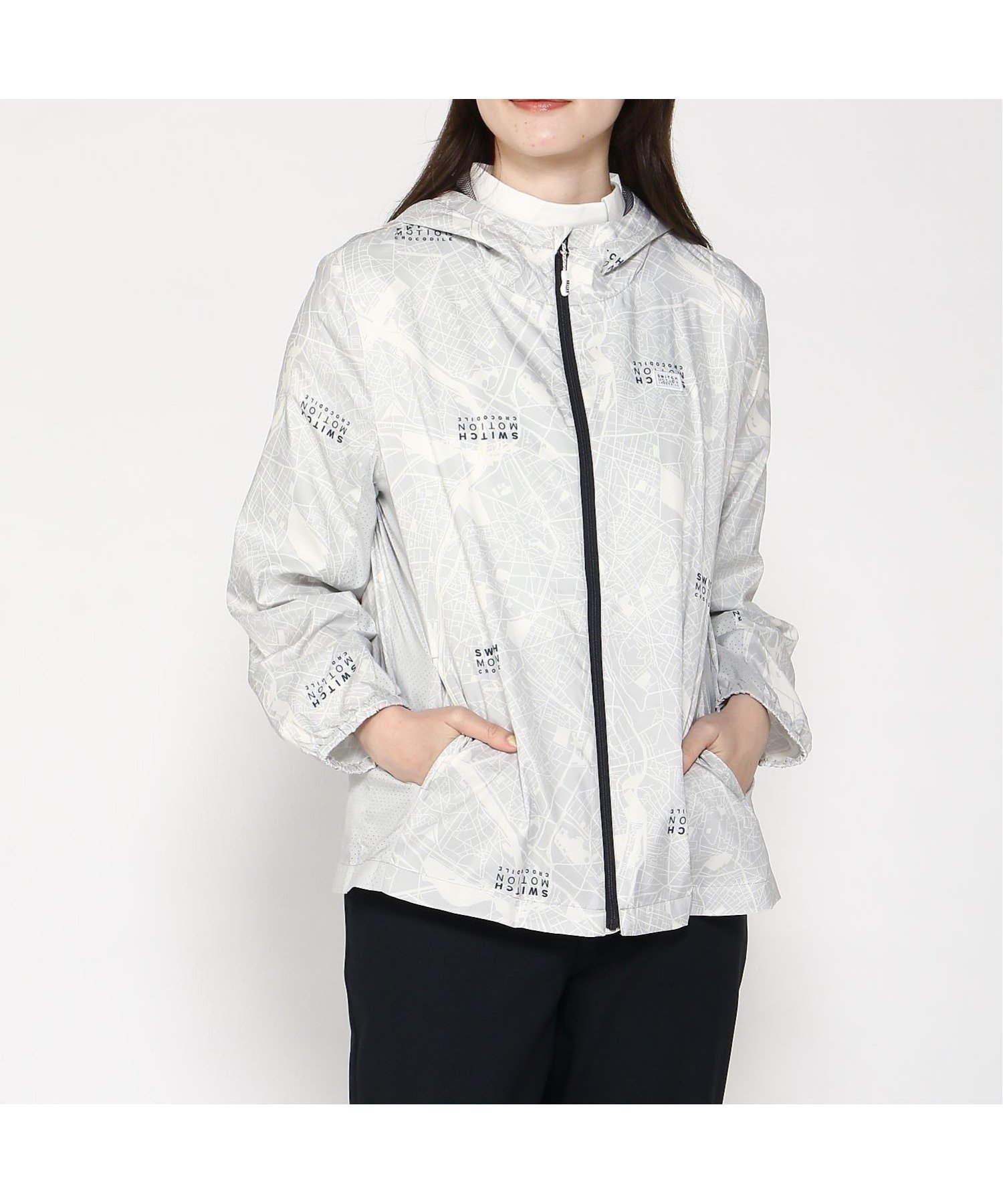 【クロコダイル/CROCODILE】のマップ柄 プリント パーカー【撥水】 人気、トレンドファッション・服の通販 founy(ファニー) 　ファッション　Fashion　レディースファッション　Fashion for Women　トップス・カットソー　Cut & Sew Tops　レディースパーカー・カジュアルフーディー　Casual Hoodies & Sweatshirts　おすすめ　Recommended / Our Picks　グラフィック　Graphic, Graphic Design　パーカー　Hoodie, Parka　プリント　Print, Printed Pattern　旅行　Travel　軽量　Lightweight, Ultra Light　 other-1|ID: prp329100004571355 ipo3291000000032749098