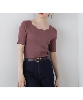 【プロポーション ボディドレッシング/PROPORTION BODY DRESSING】のスカラップリブニット 人気、トレンドファッション・服の通販 founy(ファニー) ファッション Fashion レディースファッション WOMEN トップス・カットソー Tops/Tshirt ニット Knit Tops スカラップ Scalloped デコルテ Decolletage フェミニン Feminine リブニット Rib Knit |ID:prp329100004571368