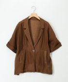 【ノーリーズ/NOLLEY'S】の光沢エアリーテーラードジャケット 人気、トレンドファッション・服の通販 founy(ファニー) ファッション Fashion レディースファッション Ladies' Fashion Online アウター Coat Outerwear ジャケット Jackets テーラードジャケット Tailored Jackets シアー Sheer ジャケット Jacket スリーブ Sleeve タンク Tank ハーフ Half 半袖 Short Sleeve おすすめ Recommend 夏 Summer エレガント 上品 Elegant ビジネス 仕事 通勤 Business 2025年 2025 2025春夏・S/S Ss,Spring/Summer,2025 thumbnail ブラウン|ID: prp329100004571375 ipo3291000000032346090