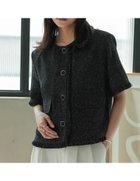 【リエディ/Re:EDIT】のサマーツイード半袖ノーカラージャケット 人気、トレンドファッション・服の通販 founy(ファニー) ファッション Fashion レディースファッション WOMEN アウター Coat Outerwear ジャケット Jackets ノーカラージャケット No Collar Leather Jackets おすすめ Recommend サマー Summer ジャケット Jacket セットアップ Set Up ツイード Tweed デニム Denim フェミニン Feminine フォーマル Formal エレガント 上品 Elegant 半袖 Short Sleeve 夏 Summer thumbnail ブラック|ID: prp329100004571381 ipo3291000000032346115