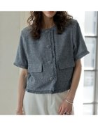 【リエディ/Re:EDIT】のサマーツイード半袖ノーカラージャケット 人気、トレンドファッション・服の通販 founy(ファニー) ファッション Fashion レディースファッション WOMEN アウター Coat Outerwear ジャケット Jackets ノーカラージャケット No Collar Leather Jackets おすすめ Recommend サマー Summer ジャケット Jacket セットアップ Set Up ツイード Tweed デニム Denim フェミニン Feminine フォーマル Formal エレガント 上品 Elegant 半袖 Short Sleeve 夏 Summer thumbnail ブルー|ID: prp329100004571381 ipo3291000000032346117