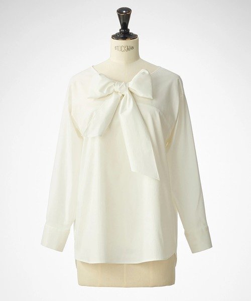 【ストロベリーフィールズ/STRAWBERRY FIELDS】の2wayリボンブラウス インテリア・キッズ・メンズ・レディースファッション・服の通販 founy(ファニー) 　ファッション　Fashion　レディースファッション　WOMEN　トップス・カットソー　Tops/Tshirt　シャツ/ブラウス　Shirts/Blouses　リボン　Ribbon　ホワイト|ID: prp329100004571387 ipo3291000000032346143