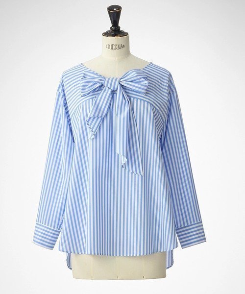 【ストロベリーフィールズ/STRAWBERRY FIELDS】の2wayリボンブラウス インテリア・キッズ・メンズ・レディースファッション・服の通販 founy(ファニー) 　ファッション　Fashion　レディースファッション　WOMEN　トップス・カットソー　Tops/Tshirt　シャツ/ブラウス　Shirts/Blouses　リボン　Ribbon　ブルー2|ID: prp329100004571387 ipo3291000000032346144