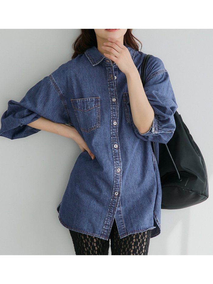 【コカ/COCA】のデニムビッグシャツ インテリア・キッズ・メンズ・レディースファッション・服の通販 founy(ファニー) https://founy.com/ ファッション Fashion レディースファッション WOMEN トップス・カットソー Tops/Tshirt シャツ/ブラウス Shirts/Blouses ギャザー Gather シンプル Simple セットアップ Set Up デニム Denim フェミニン Feminine フロント Front ポケット Pocket |ID: prp329100004571400 ipo3291000000032346212